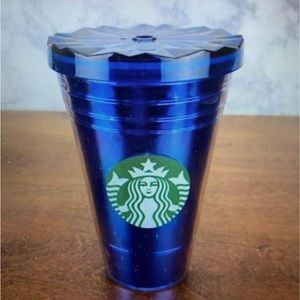 Starbucks Disney 60th anniversary diamond cold Tumblr 16 oz grande blue NEW
